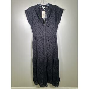 Sundance Astoria Eyelet‎ Midi Dress XS Classic Preppy Cottagecore